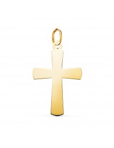 18K COLGANTE ORO AMARILLO CRUZ LATINA EN BRILLO. MEDIDA: 29 X 19 MM