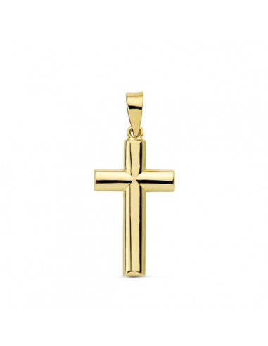18K CRUZ ORO AMARILLO LISA PALO OVAL. 21X12 MM