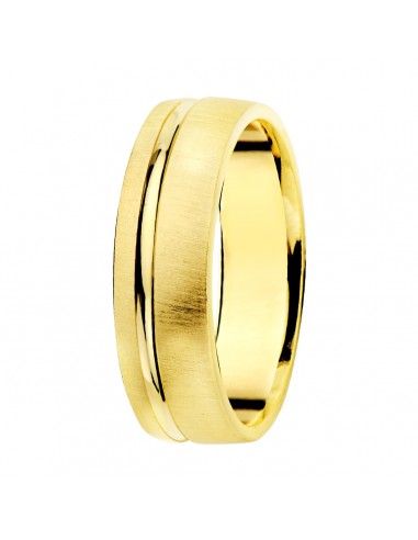 18K ALIANZA ORO AMARILLO MATE Y BRILLO 5 5 MM