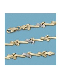 18K PULSERA BICOLOR ESTAMPACION. 5.50 GRS.