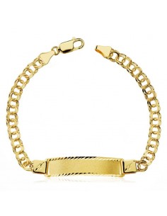 18K ESCLAVA ORO AMARILLO HUNGARA HUECA 21.5 CM