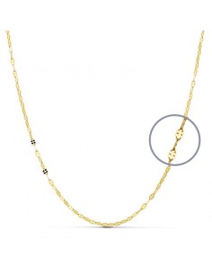 18K CADENA MACIZA ORO AMARILLO DIAMANTADA MACIZA 45CM 2 MM