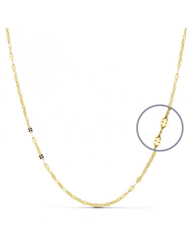18K CADENA MACIZA ORO AMARILLO DIAMANTADA MACIZA 45CM 2 MM