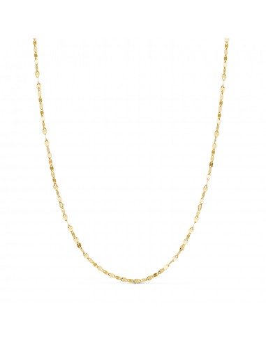 18K CADENA ORO AMARILLO MACIZA DIAMANTADA BRILLO. ANCHO: 2 MM. LARGO: 45 CM. CIERRE REASA