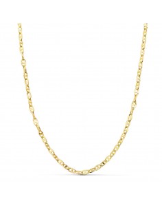 18K CADENA ORO AMARILLO ANCLA HUECA LARGO 50CM ANCHO 2.5 MM