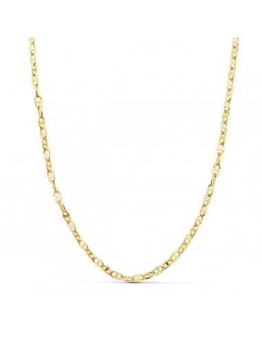 18K CADENA ORO AMARILLO ANCLA HUECA LARGO 60CM ANCHO 2.5 MM
