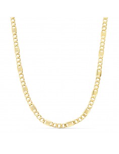 18K CADENA ORO AMARILLO ESLABONES HUECOS 3X1. LARGO 60CM ANCHO 4 MM