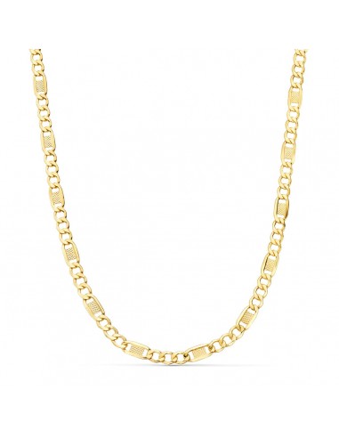 18K CADENA ORO AMARILLO ESLABONES HUECOS 3X1. LARGO 60CM ANCHO 4 MM