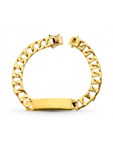 18K ESCLAVA ORO AMARILLO MACIZA 22 CM 9 MM