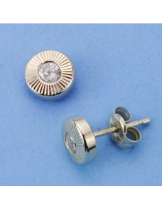 18K PENDIENTES ORO AMARILLO CERCO. 6 X 6 MM.