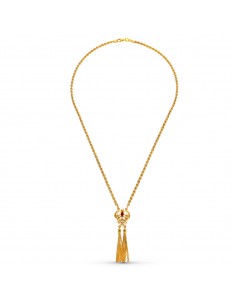 18K GARGANTILLA ORO AMARILLO RUBI CORDON 50CM