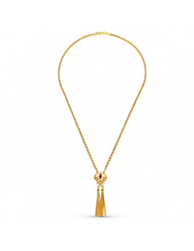 18K GARGANTILLA ORO AMARILLO RUBI CORDON 50CM