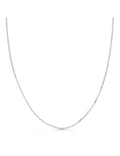 18K CADENA ORO BLANCO FORZADA 40 CM. ANCHO: 1 MM.