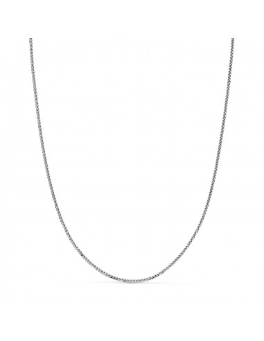 18K CADENA ORO BLANCO MACIZA ESPIGA. ANCHO: 1 MM. LARGO: 40 CM