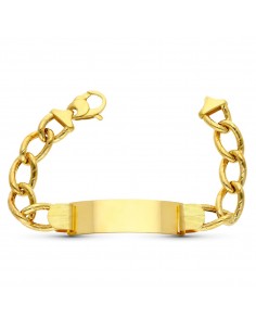 18K ESCLAVA ORO AMARILLO HUECA 21CM 12 MM