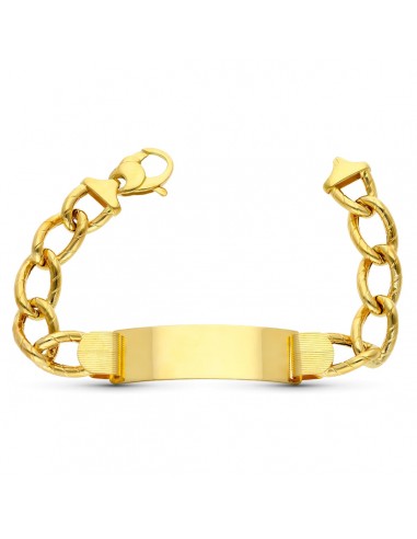 18K ESCLAVA ORO AMARILLO HUECA 21CM 12 MM