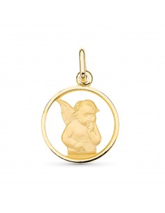 18K COLGANTE ORO AMARILLO ANGELITO 14 MM
