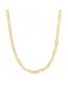 18K CADENA ORO AMARILLO ESLABONES HUECOS 3 X 1. LARGO: 60 CM - ANCHO: 4 MM