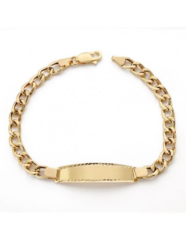 18K ESCLAVA ORO AMARILLO BARBADA HUECA 19CM