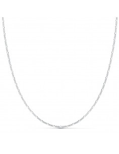 18K CADENA MACIZA ORO BLANCO CARTIER 3X1. 1 MM 40CM