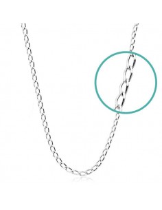 18K CADENA MACIZA ORO BLANCO BILBAO 1 MM 40CM