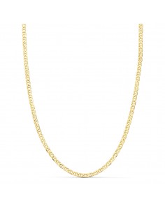 18K CADENA ORO AMARILLO ANCLA PLANA HUECA LARGO 45CM ANCHO 2 MM
