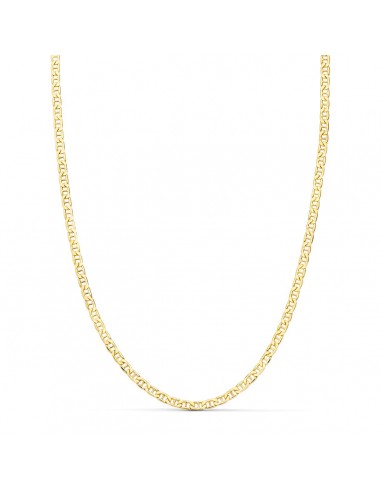 18K CADENA ORO AMARILLO ANCLA PLANA HUECA LARGO 50CM ANCHO 2 MM