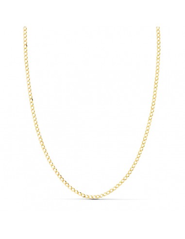 18K CADENA ORO AMARILLO BARBADA MACIZA LARGO 50CM ANCHO 1.5 MM