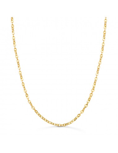 18K CADENA ORO AMARILLO FORZADA HUECA ANCHO: 2 5 MM. LARGO: 45CM