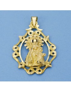 18K MEDALLA SANTA ANA CERCO 36 X 26 MM