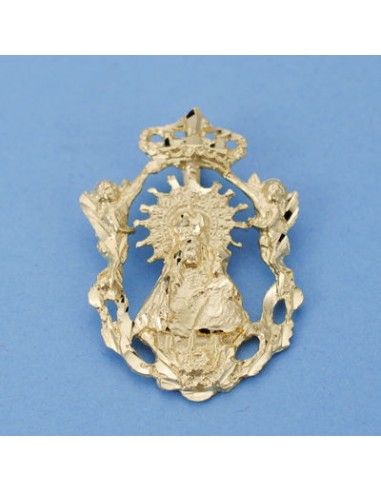 18K MEDALLA VIRGEN DE LINAREJOS ESCUDO 33 X 24 MM