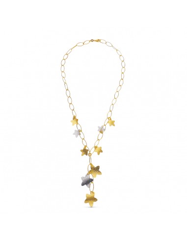 18K GARGANTILLA ORO BICOLOR ESTRELLAS