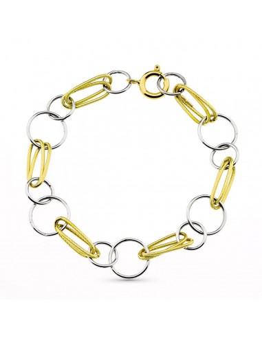 18K PULSERA BICOLOR ESLABONES