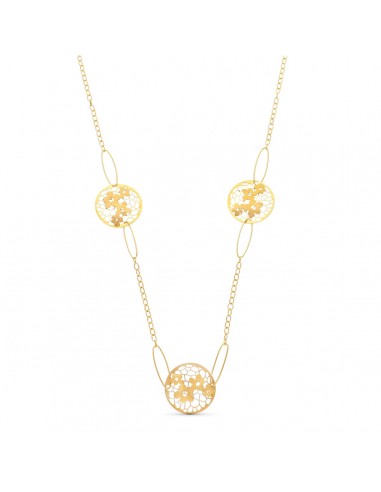 18K GARGANTILLA ORO AMARILLO FLORES