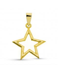18K COLGANTE ORO AMARILLO ESTRELLA 21 X 18 MM