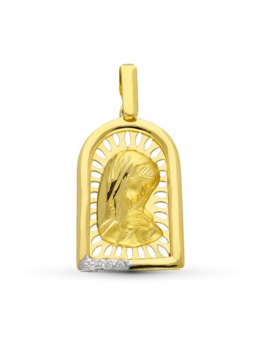 18K MEDALLA ORO AMARILLO VIRGEN NIÑA 24X15 MM