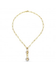 18K GARGANTILLA ORO BICOLOR MOTIVO