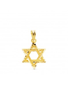 18K COLGANTE ESTRELLA DE DAVID 15 X 14 MM
