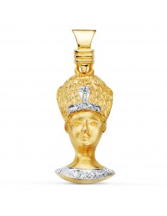 18K COLGANTE ORO BICOLOR SACERDOTE EGIPCIO