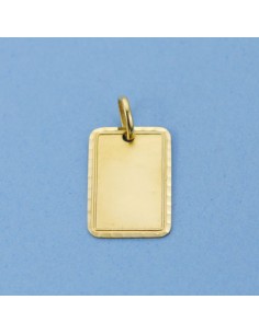 18K CHAPA TALLADA. 16 X 11 MM.