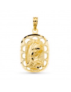 18K MEDALLA ORO AMARILLO VIRGEN NIÑA 23X15 MM