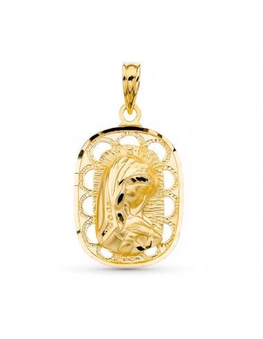 18K MEDALLA ORO AMARILLO VIRGEN NIÑA 23X15 MM