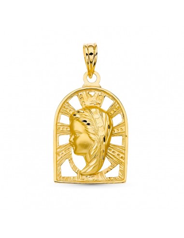 18K MEDALLA ORO AMARILLO VIRGEN NIÑA 23X15 MM