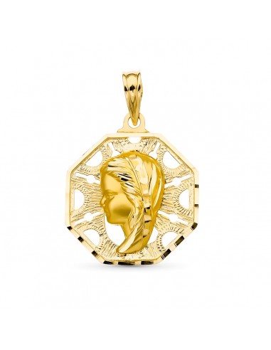 18K MEDALLA ORO AMARILLO VIRGEN NIÑA 21X18 MM