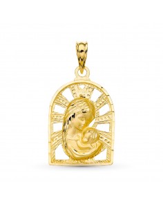 18K MEDALLA ORO AMARILLO VIRGEN MADRE 23X15 MM