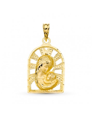 18K MEDALLA ORO AMARILLO VIRGEN MADRE 23X15 MM
