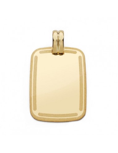 18K PLACA CHAPA ORO AMARILLO MARCO 28X20 MM