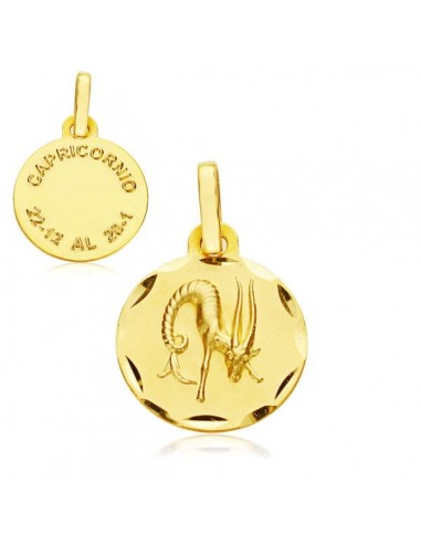 18K HOROSCOPO ORO AMARILLO CAPRICORNIO 13 MM