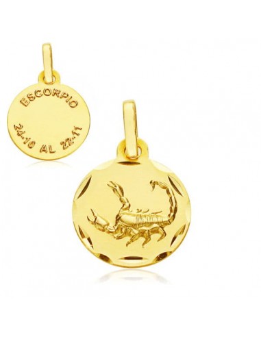 18K HOROSCOPO ORO AMARILLO ESCORPIO 13 MM