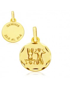 18K HOROSCOPO ORO AMARILLO GEMINIS 13 MM